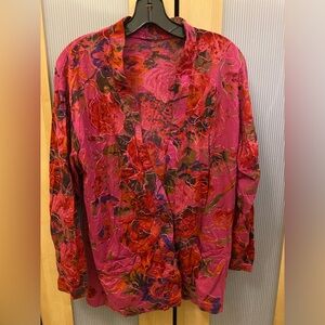 Vintage rose print blouse Size Medium